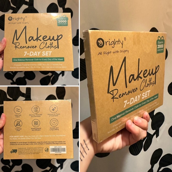 Makeup Remover Cloths 7-Day Set, Premium & Reusable for Eyes, Lips, Foundation - Picture 9 of 10